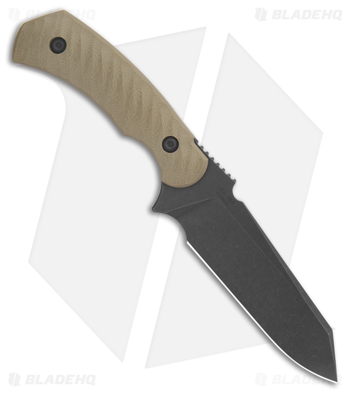 Toor Knives Zenith Spitfire Green Fixed Blade Knife Green G-10 (4" Black)