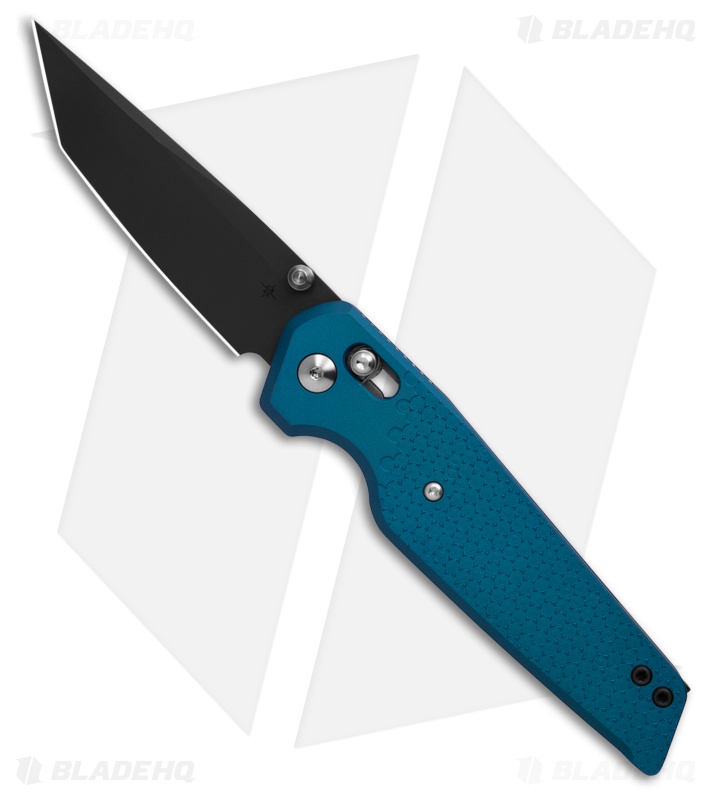 Toor Knives Bateman Crossbar Lock Knife Cobalt Blue (3.5" Black MagnaCut)