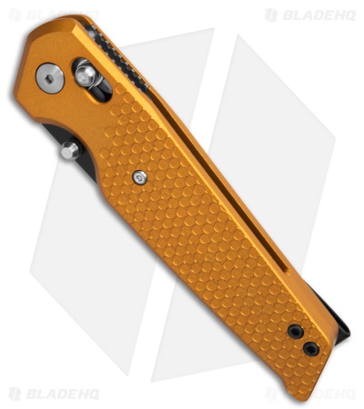 Toor Knives Bateman Crossbar Lock Knife Gold (3.5" Black MagnaCut)