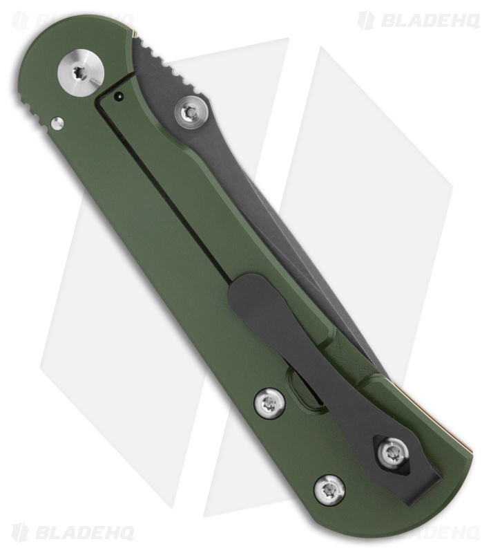 Toor Knives Campfire Merchant 2.0 S Frame Lock Knife Green Micarta (3.75" Black)