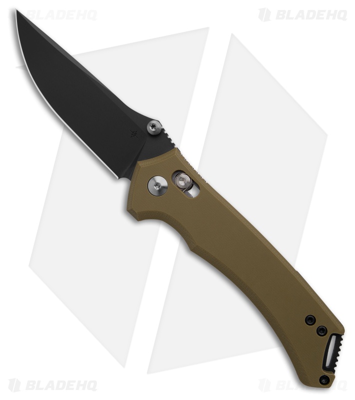 Toor Knives Draper Crossbar Lock Knife OD Green G-10 (3.5" Black MagnaCut)