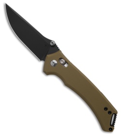 Toor Knives Draper Crossbar Lock Knife OD Green G-10 (3.5" Black MagnaCut)