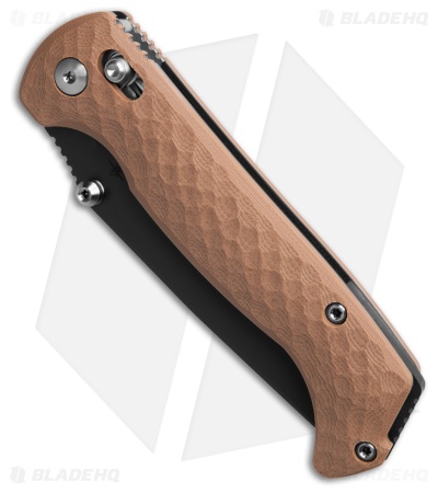 Toor Knives Dropwing Crossbar Lock Coyote Tan G10 (3.5" Black)