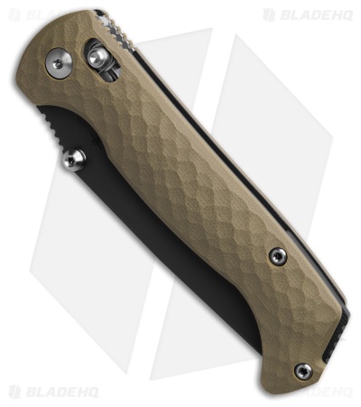 Toor Knives Dropwing Crossbar Lock Ranger Green G10 (3.5" Black)