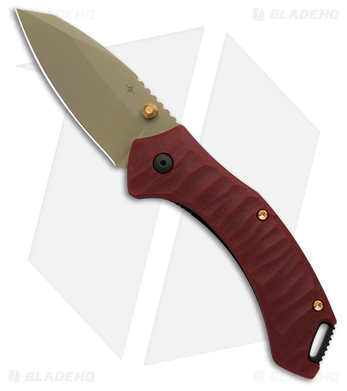 Toor Knives XT1 Delta Liner Lock Knife Crimson G-10 (3.25" Stonewash)