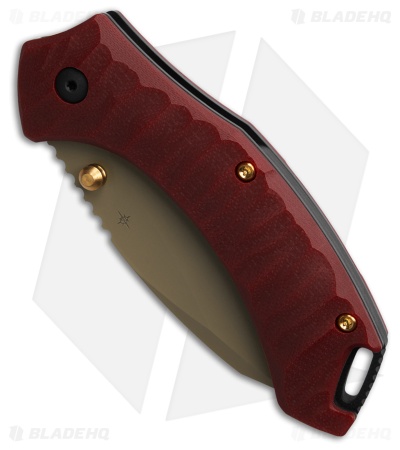 Toor Knives XT1 Delta Liner Lock Knife Crimson G-10 (3.25" Stonewash)