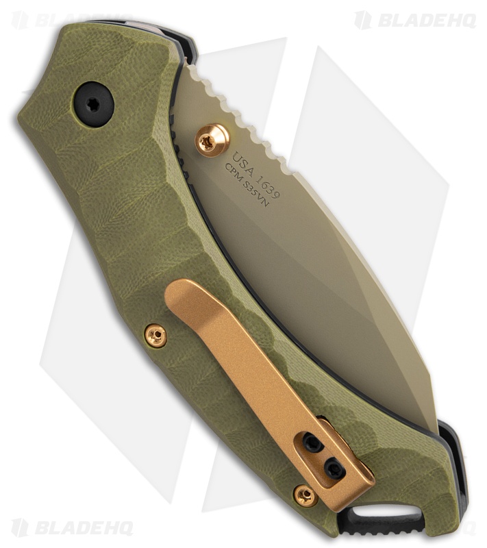 Toor Knives XT1 Delta Liner Lock Knife Moss G-10 (3.25" Stonewash)
