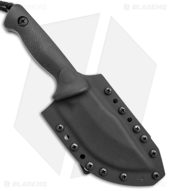 Treeman Knives Path Finder Fixed Blade Knife Black Ops (4.2" Black)
