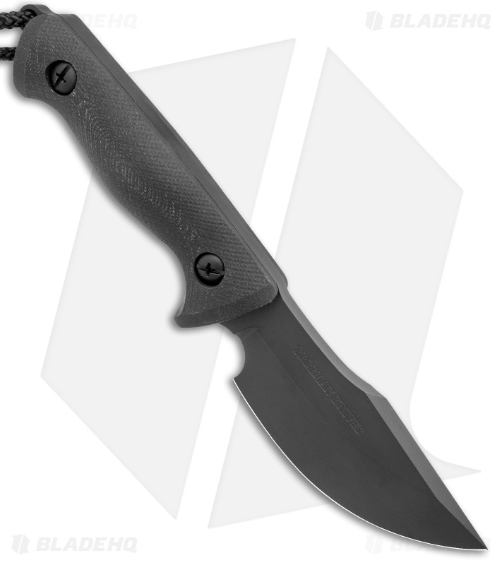 Treeman Knives Path Finder Fixed Blade Knife Black Ops (4.2" Black)