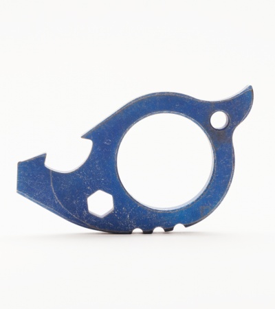 TuffKnives Beaver Titanium Key Chain Bottle Opener (Blue)