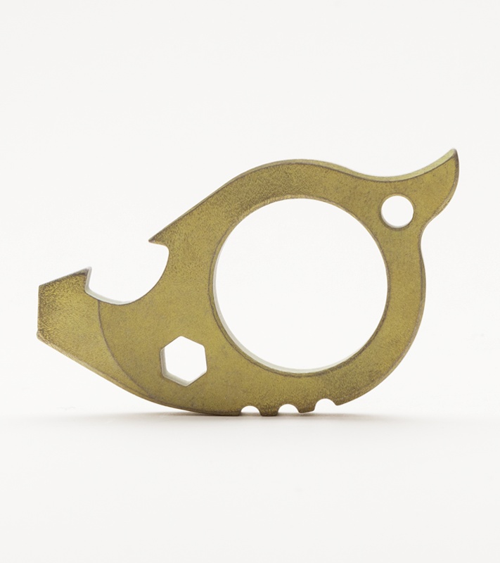 TuffKnives Beaver Titanium Key Chain Bottle Opener (Toxic Green)