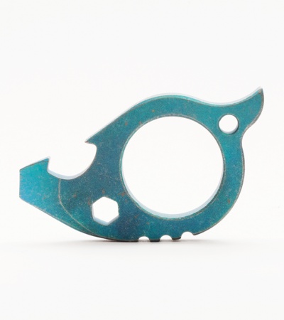 TuffKnives Beaver Titanium Key Chain Bottle Opener (Teal)