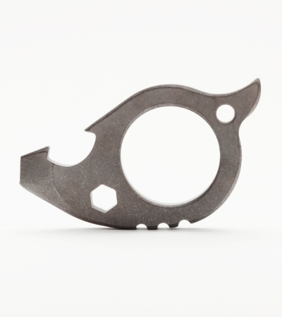 TuffKnives Beaver Titanium Key Chain Bottle Opener (Stonewash)