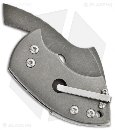 TuffKnives War Toad Friction Folder Knife Hole Ti (2.1" Plain)