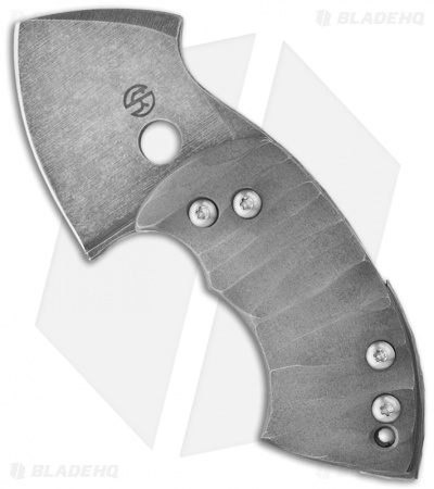 TuffKnives War Toad Friction Folder Knife Stonewash Full Ti (2.1" Plain)