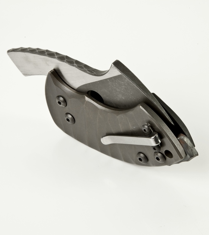 TuffKnives War Toad Carbon Fiber Friction Folder Knife (2.1" Satin/Acid)