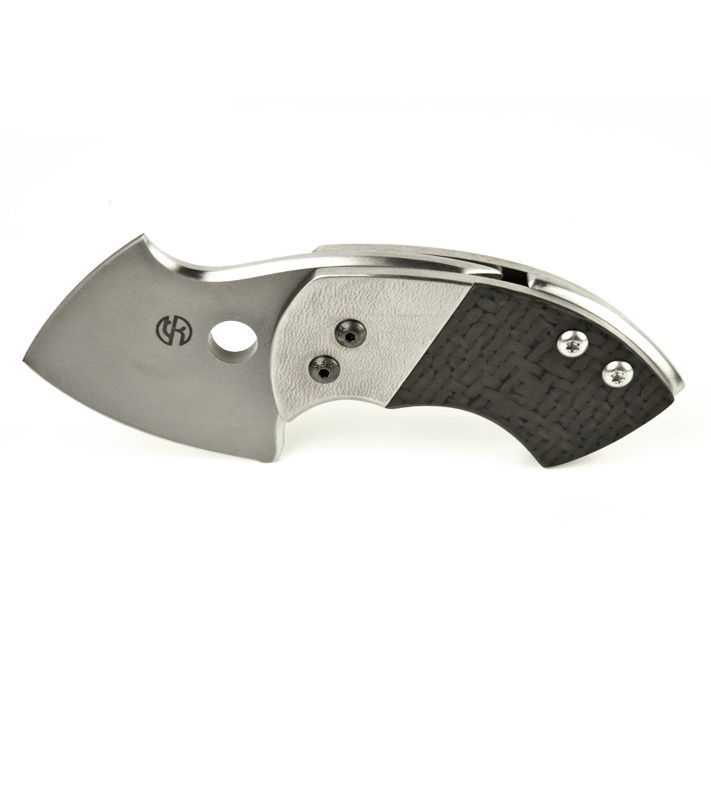 TuffKnives War Toad CF Ti Bolster Friction Folder Knife (2.1" BB/Satin)