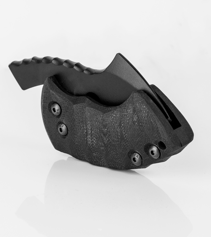 TuffKnives Death Toad #2 G-10 Friction Folder Knife (2.1" Black)