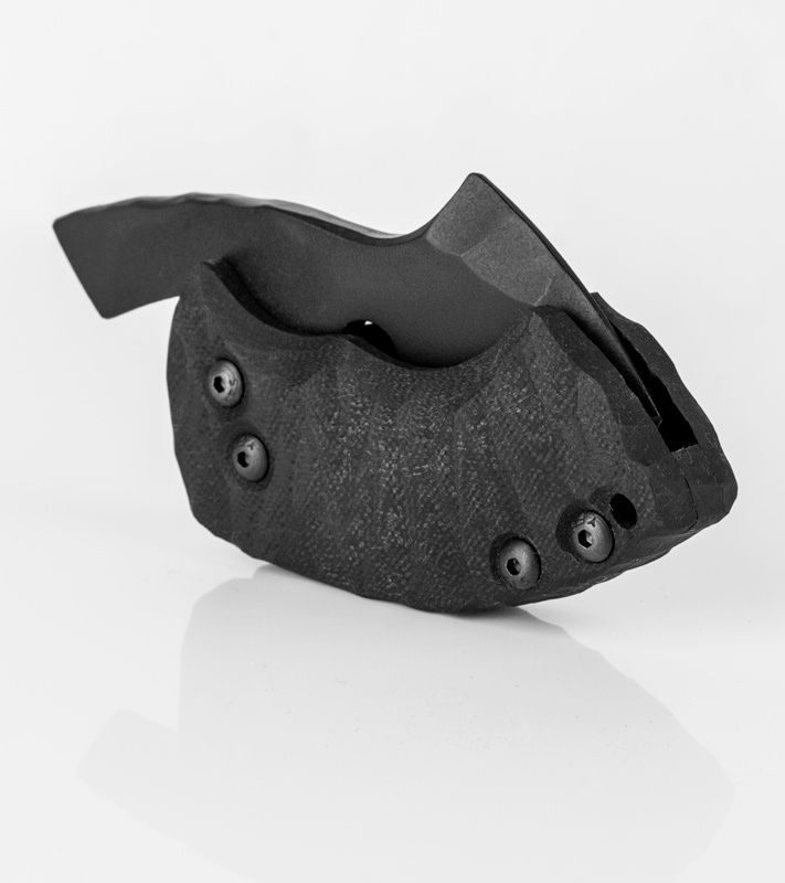 TuffKnives Death Toad #4 G-10 Friction Folder Knife (2.1" Black)