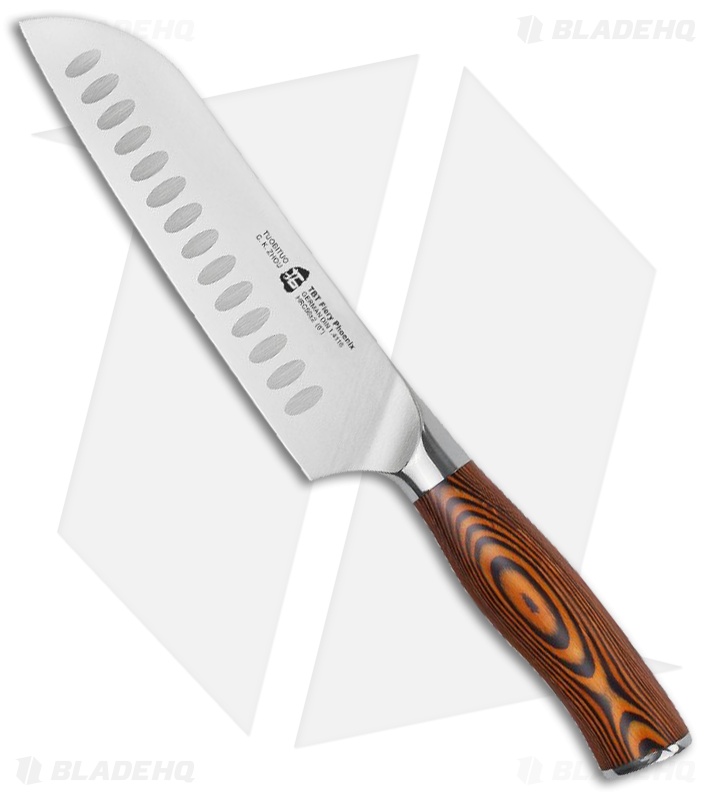 Tuo Cutlery Fiery Phoenix 8-Piece Kitchen Knife Block Set (Cleaver + Utility)