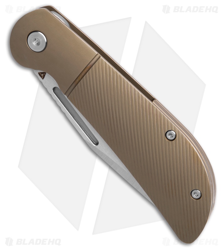 TuyaKnife Calico Jack Nail Nick Frame Lock Brown Clip Point (3.5" Satin)