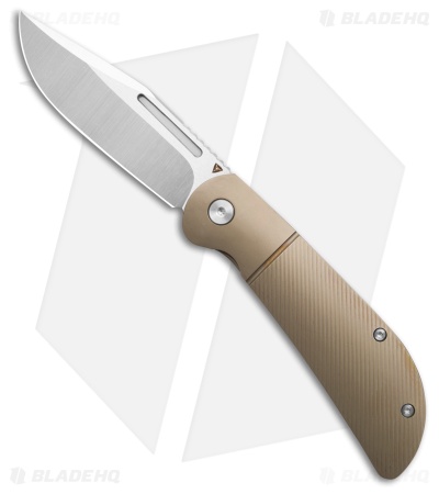 TuyaKnife Calico Jack Nail Nick Frame Lock Brown Clip Point (3.5" Satin)