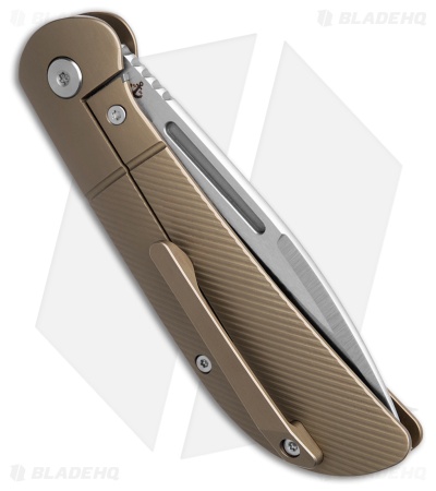 TuyaKnife Calico Jack Nail Nick Frame Lock Brown Spear Point (3.5" Satin)