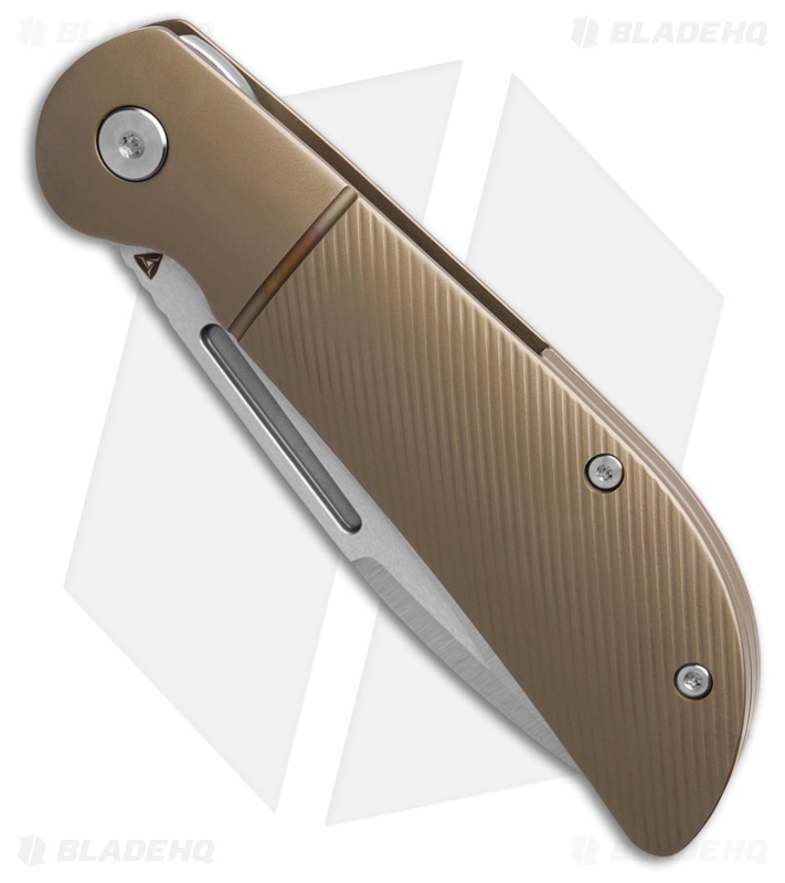 TuyaKnife Calico Jack Nail Nick Frame Lock Brown Spear Point (3.5" Satin)