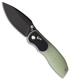TuyaKnife Big Belly Slide Lock Knife Jade G-10 (3.4" Black PVD)