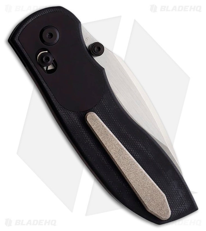 TuyaKnife Big Belly Slide Lock Knife Black Micarta (3.4" Satin)