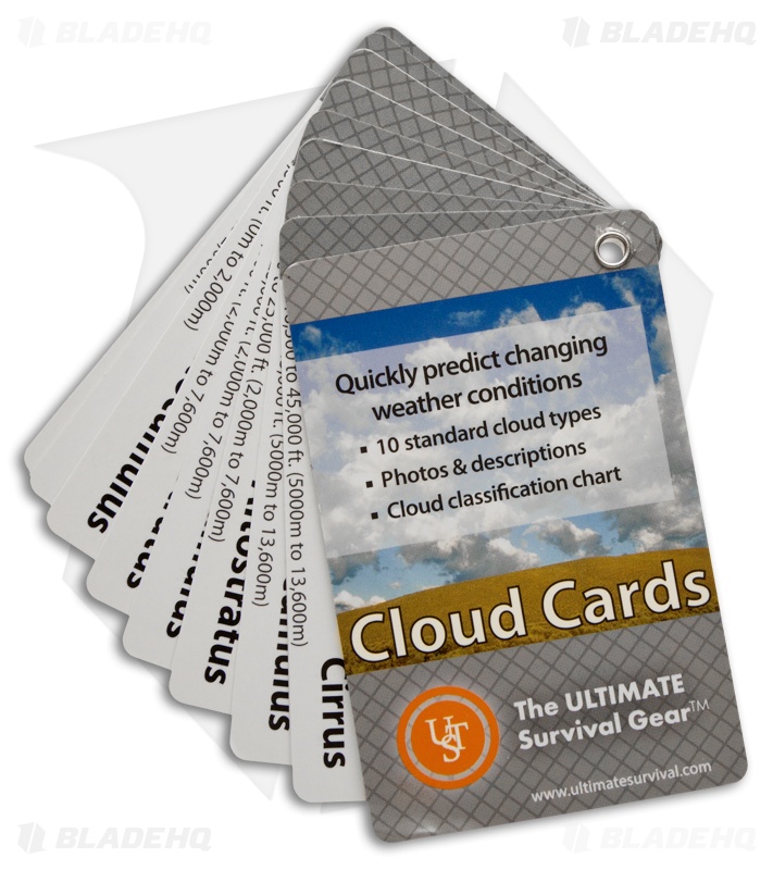 ust ultimate survival cloud identification cards weather guide cloud identification chart