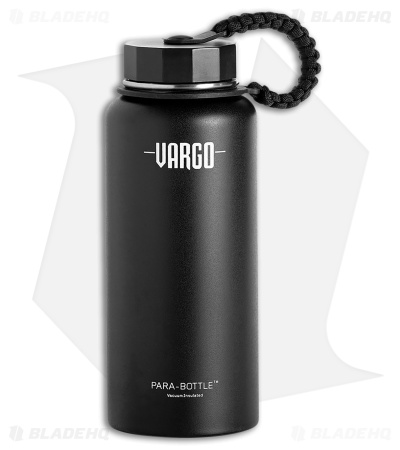 Vargo Black Stainless Steel Para-Bottle Water Bottle 32 oz. (0.95 liter)