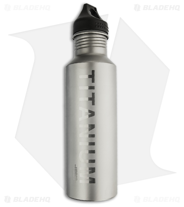 Vargo Titanium Water Bottle 22 oz (650 ml) Black Cap - Blade HQ