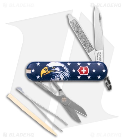 Victorinox BHQ Exclusive Classic SD - Eagle On Blue/White Star Background