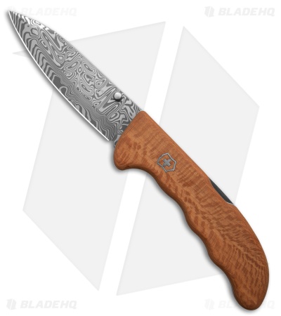 Victorinox Evoke Lock Back Knife LE Wood (3.9" Damasteel)