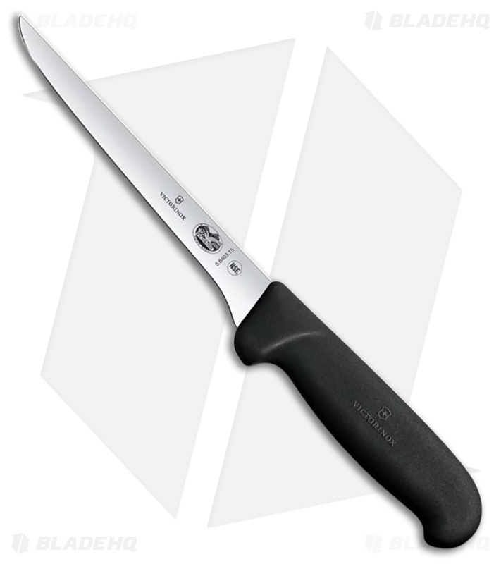 Victorinox 6" Fixed Blade Boning Knife Black TPE