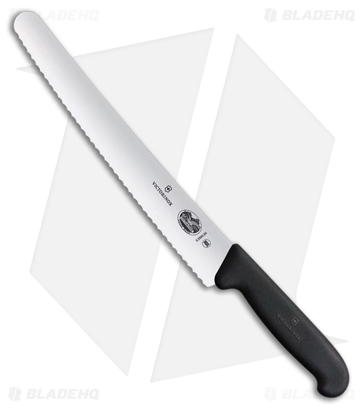 Victorinox 10.25" Bread & Pastry Knife Black TPE Serrated Edge