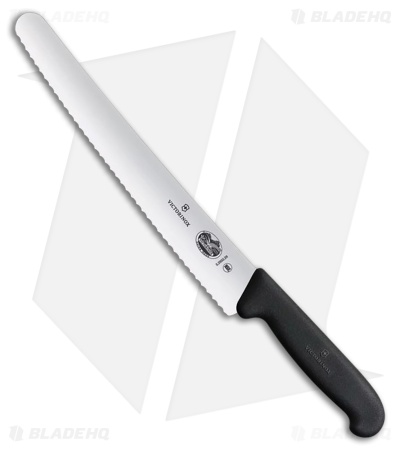 Victorinox 10.25" Bread & Pastry Knife Black TPE Serrated Edge