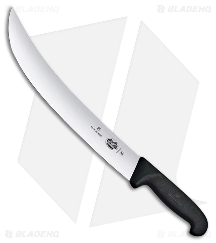 Victorinox 12" Cimeter Fixed Blade Kitchen Knife Black TPE