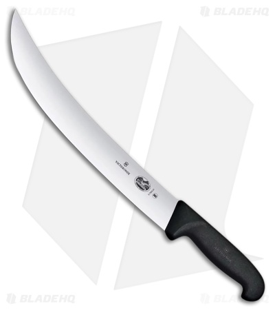 Victorinox 12" Cimeter Fixed Blade Kitchen Knife Black TPE