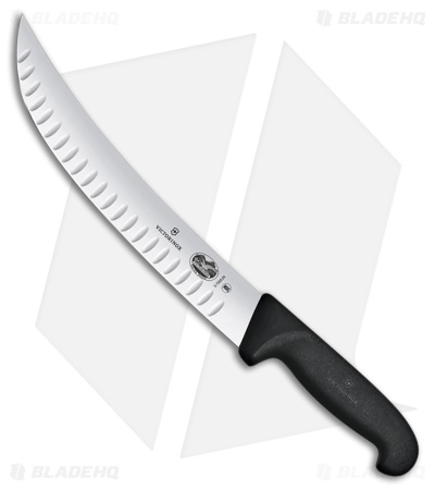 Victorinox 10" Cimeter Fixed Blade Kitchen Knife Black TPE Granton