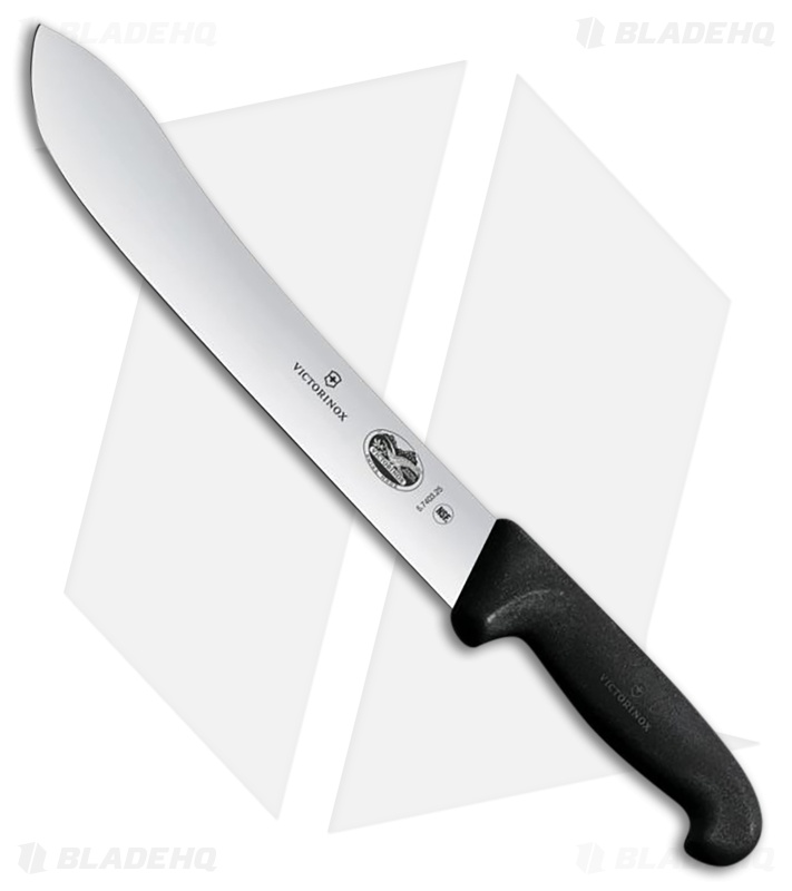Victorinox 10" Fixed Blade Butcher Knife Black TPE