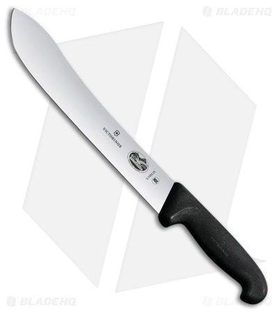 Victorinox 10" Fixed Blade Butcher Knife Black TPE