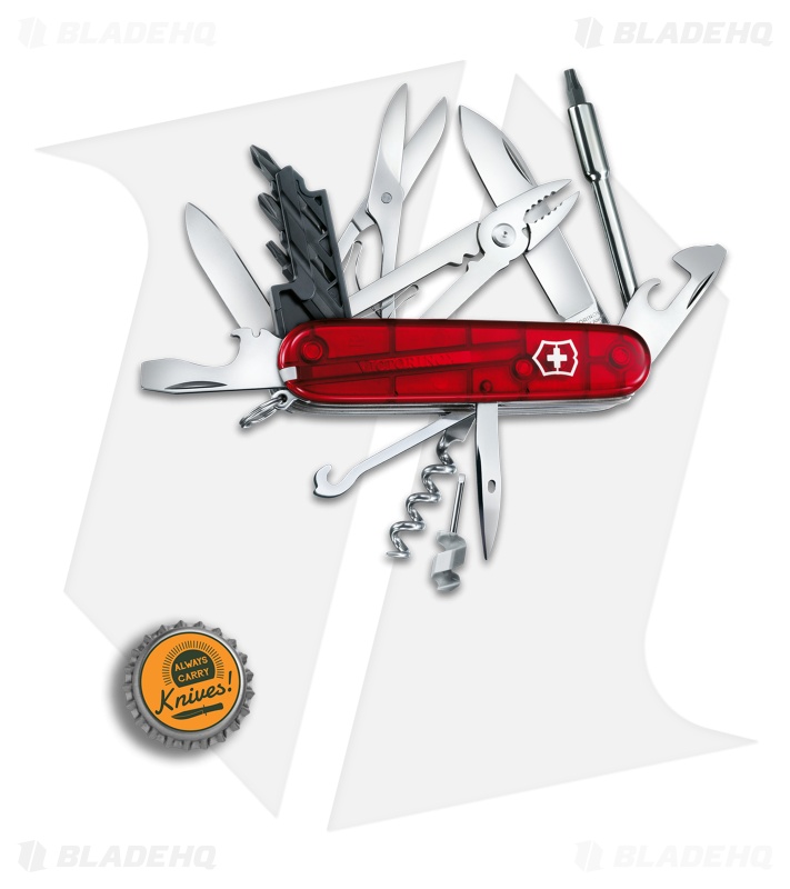 Victorinox CyberTool 34 赤 Victorinox - Cybertool 34 Swiss Army Knife (Translucent Red
