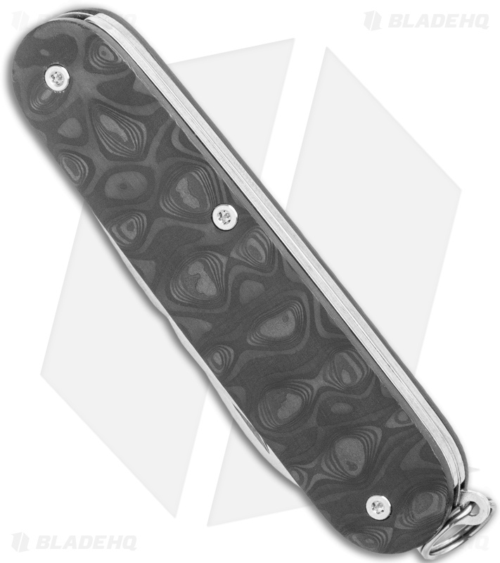 Flytanium Raindrop Carbon Fiber Scales + Victorinox Cadet 84mm Knife 