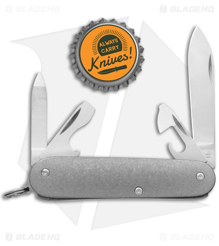 Flytanium Contoured Titanium Scales + Victorinox Cadet 84mm Knife