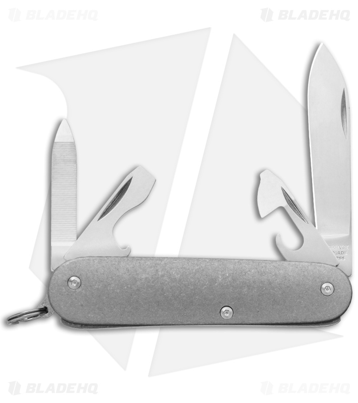 Flytanium + Victorinox Cadet 84mm Knife Countoured Titanium Scales