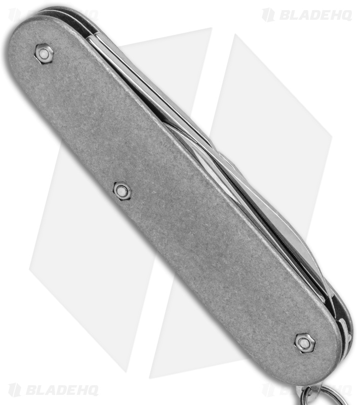 Flytanium + Victorinox Cadet 84mm Knife Countoured Titanium Scales