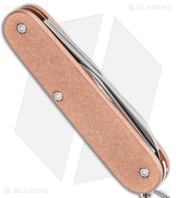 Flytanium Flat Copper Scales + Victorinox Cadet 84mm Knife