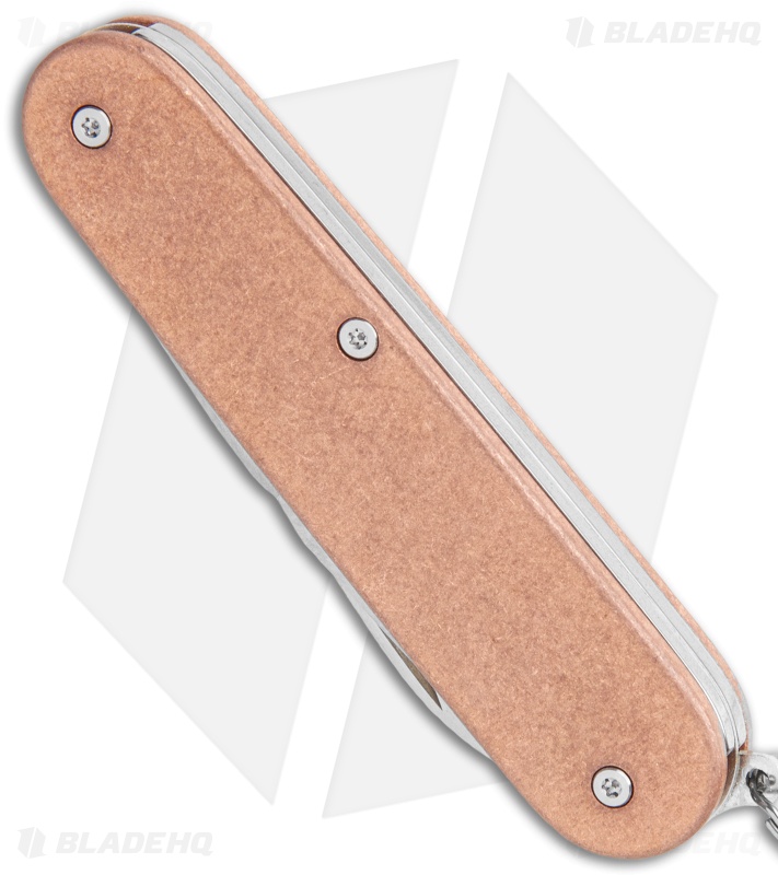Flytanium Flat Copper Scales + Victorinox Cadet 84mm Knife